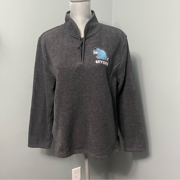 DISNEY store exclusive vintage eeyore pullover fleece  size Large embroidered - Picture 1 of 14